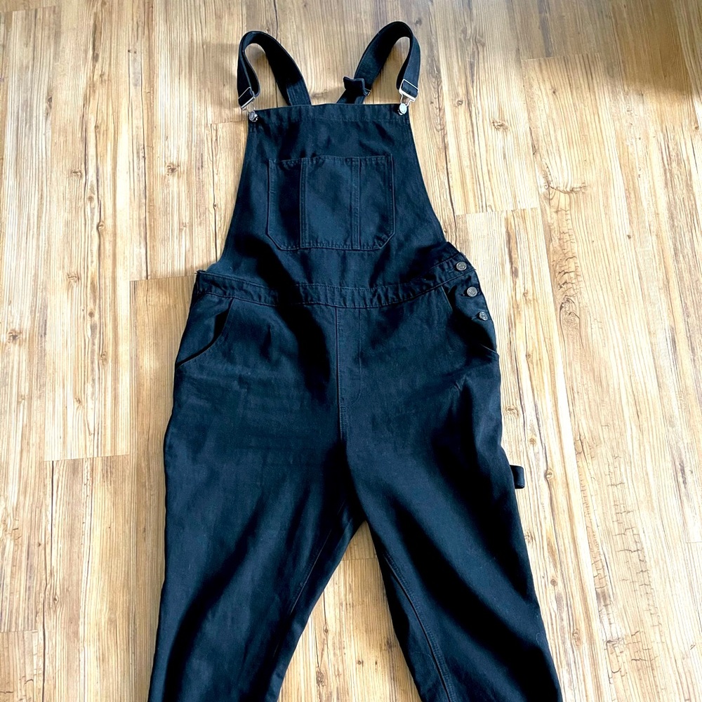 Men’s Tall Slim Black Overalls